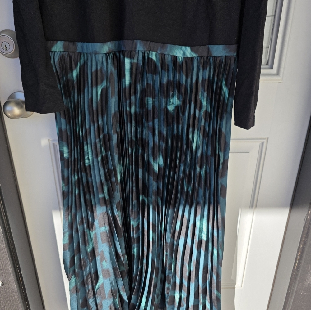 Anne Klein Plus Size Mixed-Media Pleated Midi Dress Sz 18W NWT Cocktail Party - Picture 6 of 12